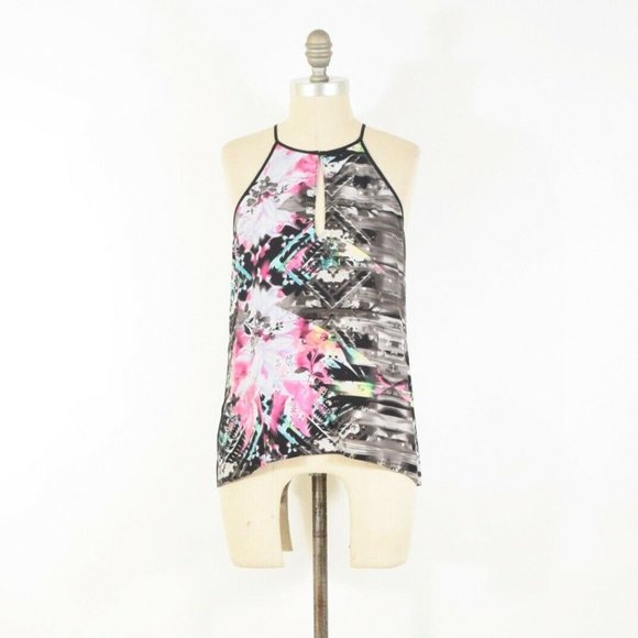 Parker Abstract Kaleidoscope Print Silk Blouse - Picture 1 of 5